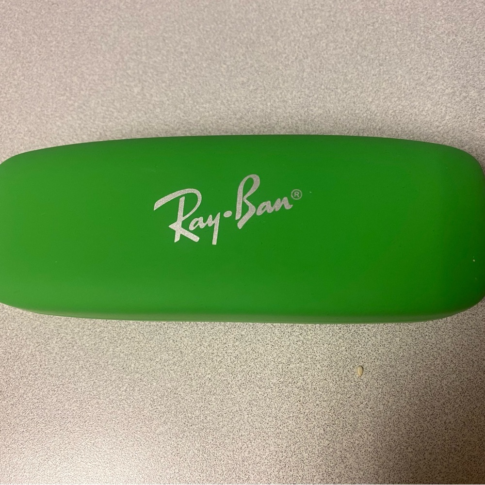 NEW RAY BAN JUNIOR KIDS GREEN AUTHENTIC CLAMSHELL EYEGLASSES HARD CASE